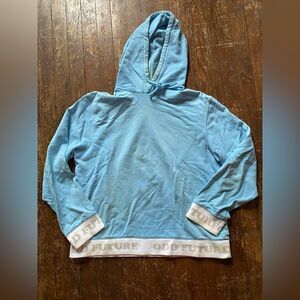 Odd Future Women’s Sky Blue Cropped Hoodie Size MD DISCOLORATION